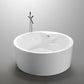 Vanity Art VA6810 59 Inch Freestanding White Acrylic Bathtub with Polished Chrome Finish - Vanity Art VA6810