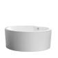 Vanity Art VA6810 59 Inch Freestanding White Acrylic Bathtub with Polished Chrome Finish - Vanity Art VA6810