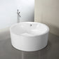 Vanity Art VA6810 59 Inch Freestanding White Acrylic Bathtub with Polished Chrome Finish - Vanity Art VA6810