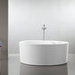 Vanity Art VA6810 59 Inch Freestanding White Acrylic Bathtub with Polished Chrome Finish - Vanity Art VA6810