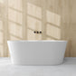 Vanity Art VA6812 68 Inch Freestanding White Acrylic Bathtub with Polished Chrome Finish - Vanity Art VA6812