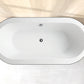 Vanity Art VA6812-BL 68 Inch Freestanding White Acrylic Bathtub with Polished Chrome Finish - Vanity Art VA6812-BL