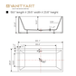 Vanity Art VA6813B-S-BN 59 Inch Freestanding White Acrylic Bathtub with Overflow And Pop-Up Drain - Vanity Art VA6813B-S-BN