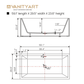 Vanity Art VA6813B-S-PC 59 Inch Freestanding White Acrylic Bathtub with Overflow And Pop-Up Drain - Vanity Art VA6813B-S-PC