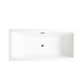 Vanity Art VA6814-L-BN 67 Inch Freestanding White Acrylic Bathtub with Overflow And Pop-Up Drain - Vanity Art VA6814-L-BN