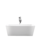 Vanity Art VA6814-L-PC 67 Inch Freestanding White Acrylic Bathtub with Overflow And Pop-Up Drain - Vanity Art VA6814-L-PC