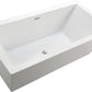 Vanity Art VA6814-L-PC 67 Inch Freestanding White Acrylic Bathtub with Overflow And Pop-Up Drain - Vanity Art VA6814-L-PC