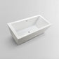 Vanity Art VA6814-L-PC 67 Inch Freestanding White Acrylic Bathtub with Overflow And Pop-Up Drain - Vanity Art VA6814-L-PC