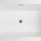 Vanity Art VA6814-L-PC 67 Inch Freestanding White Acrylic Bathtub with Overflow And Pop-Up Drain - Vanity Art VA6814-L-PC