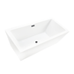 Vanity Art VA6814-S-MB 59 Inch Freestanding White Acrylic Bathtub with Overflow And Pop-Up Drain - Vanity Art VA6814-S-MB