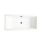 Vanity Art VA6814-S-MB 59 Inch Freestanding White Acrylic Bathtub with Overflow And Pop-Up Drain - Vanity Art VA6814-S-MB