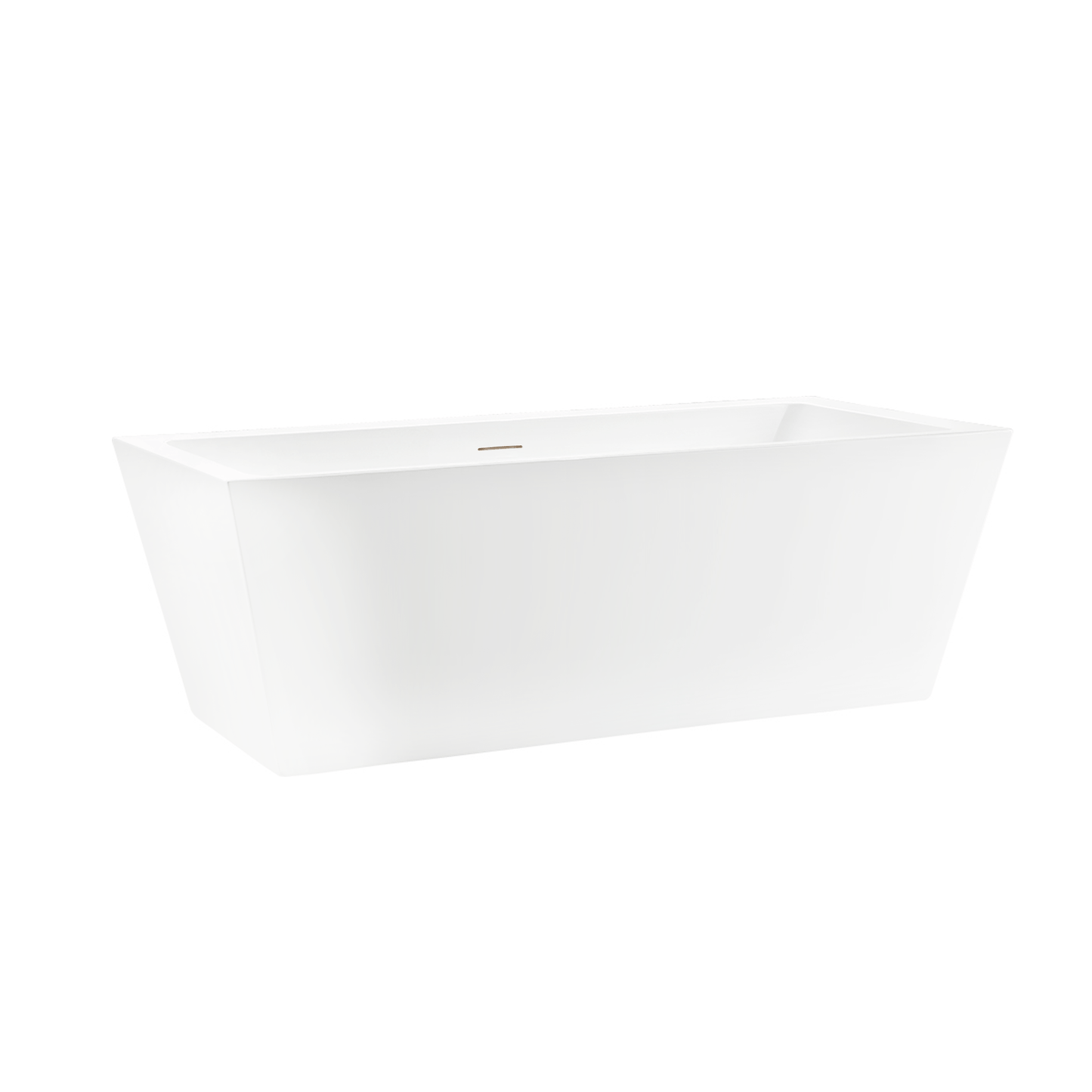 Vanity Art VA6814-S-PC 59 Inch Freestanding White Acrylic Bathtub with Overflow And Pop-Up Drain - Vanity Art VA6814-S-PC