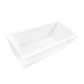 Vanity Art VA6814-S-PW 59 Inch Freestanding White Acrylic Bathtub with Overflow And Pop-Up Drain - Vanity Art VA6814-S-PW