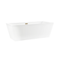 Vanity Art VA6814-S-TG 59 Inch Freestanding White Acrylic Bathtub with Overflow And Pop-Up Drain - Vanity Art VA6814-S-TG