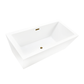 Vanity Art VA6814-S-TG 59 Inch Freestanding White Acrylic Bathtub with Overflow And Pop-Up Drain - Vanity Art VA6814-S-TG