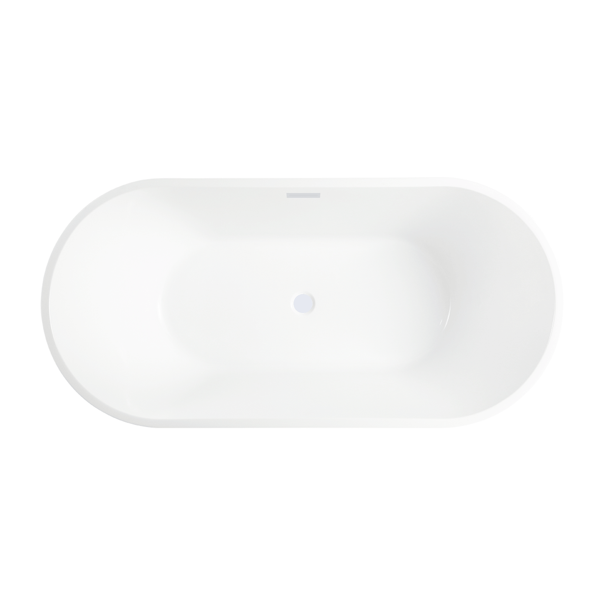 Vanity Art VA6815-L-PW 68 Inch Freestanding White Acrylic Bathtub with Overflow And Pop-Up Drain - Vanity Art VA6815-L-PW