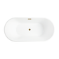 Vanity Art VA6815-L-TG 68 Inch Freestanding White Acrylic Bathtub with Overflow And Pop-Up Drain - Vanity Art VA6815-L-TG