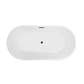 Vanity Art VA6815-NLW-ORB 67 Inch Freestanding White Acrylic Bathtub with Overflow And Pop-Up Drain - Vanity Art VA6815-NLW-ORB