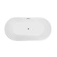 Vanity Art VA6815-NSW-BN 59 Inch Freestanding White Acrylic Bathtub with Overflow And Pop-Up Drain - Vanity Art VA6815-NSW-BN