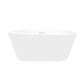 Vanity Art VA6815-NSW-PC 59 Inch Freestanding White Acrylic Bathtub with Overflow And Pop-Up Drain - Vanity Art VA6815-NSW-PC