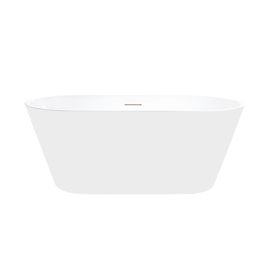 Vanity Art VA6815-NSW-PC 59 Inch Freestanding White Acrylic Bathtub with Overflow And Pop-Up Drain - Vanity Art VA6815-NSW-PC