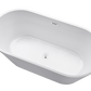 Vanity Art VA6815-NSW-PC 59 Inch Freestanding White Acrylic Bathtub with Overflow And Pop-Up Drain - Vanity Art VA6815-NSW-PC