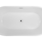 Vanity Art VA6815-NSW-PC 59 Inch Freestanding White Acrylic Bathtub with Overflow And Pop-Up Drain - Vanity Art VA6815-NSW-PC