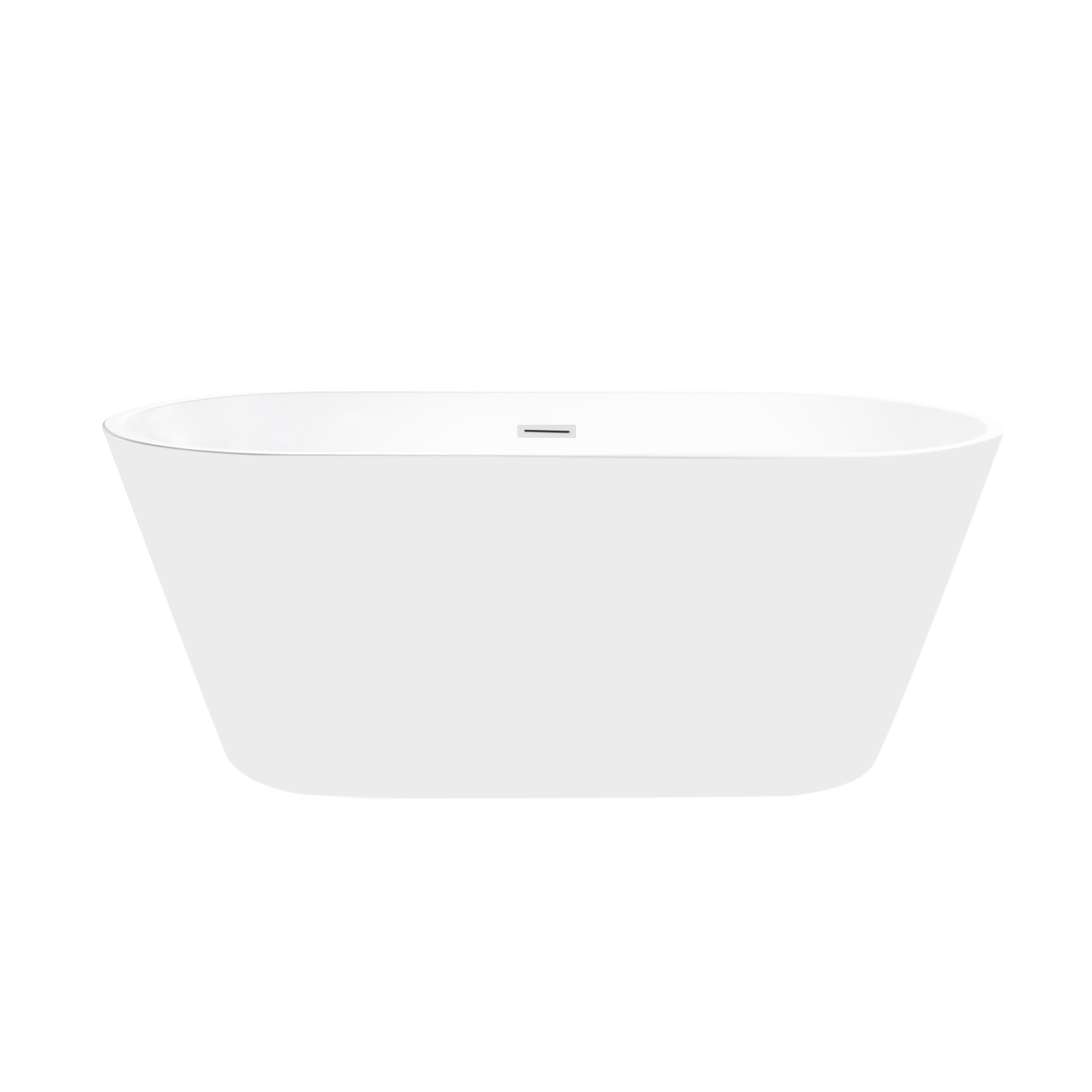 Vanity Art VA6815-NSW-PW 59 Inch Freestanding White Acrylic Bathtub with Overflow And Pop-Up Drain - Vanity Art VA6815-NSW-PW