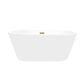 Vanity Art VA6815-NSW-TG 59 Inch Freestanding White Acrylic Bathtub with Overflow And Pop-Up Drain - Vanity Art VA6815-NSW-TG