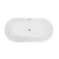 Vanity Art VA6815-NSW-TG 59 Inch Freestanding White Acrylic Bathtub with Overflow And Pop-Up Drain - Vanity Art VA6815-NSW-TG