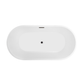 Vanity Art VA6815-NXSW-ORB 54 Inch Freestanding White Acrylic Bathtub with Overflow And Pop-Up Drain - Vanity Art VA6815-NXSW-ORB