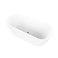 Vanity Art VA6815-S-MB 59 Inch Freestanding White Acrylic Bathtub with Overflow And Pop-Up Drain - Vanity Art VA6815-S-MB