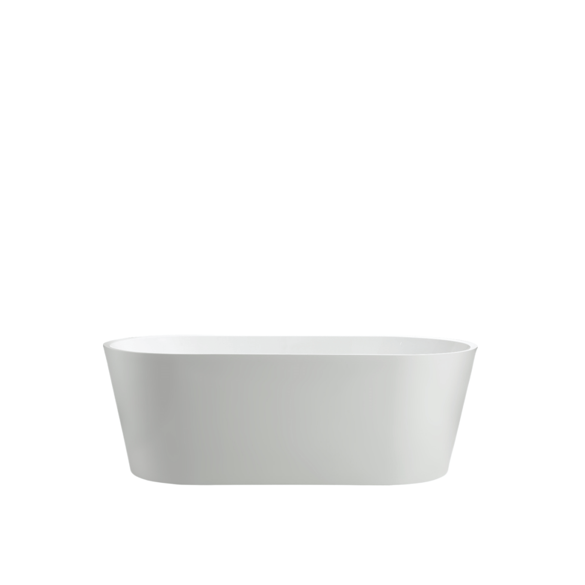 Vanity Art VA6815-S-PC 59 Inch Freestanding White Acrylic Bathtub with Overflow And Pop-Up Drain - Vanity Art VA6815-S-PC