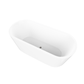 Vanity Art VA6815-XS-BN 54 Inch Freestanding White Acrylic Bathtub with Overflow And Pop-Up Drain - Vanity Art VA6815-XS-BN