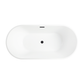 Vanity Art VA6815-XS-MB 54 Inch Freestanding White Acrylic Bathtub with Overflow And Pop-Up Drain - Vanity Art VA6815-XS-MB