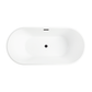 Vanity Art VA6815-XS-ORB 54 Inch Freestanding White Acrylic Bathtub with Overflow And Pop-Up Drain - Vanity Art VA6815-XS-ORB