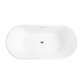 Vanity Art VA6815-XS-PC 54 Inch Freestanding White Acrylic Bathtub with Overflow And Pop-Up Drain - Vanity Art VA6815-XS-PC