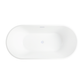 Vanity Art VA6815-XS-PW 54 Inch Freestanding White Acrylic Bathtub with Overflow And Pop-Up Drain - Vanity Art VA6815-XS-PW