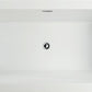 Vanity Art VA6817-L-BN 67 Inch Freestanding White Acrylic Bathtub with Overflow And Pop-Up Drain - Vanity Art VA6817-L-BN