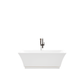 Vanity Art VA6817-L-BN 67 Inch Freestanding White Acrylic Bathtub with Overflow And Pop-Up Drain - Vanity Art VA6817-L-BN