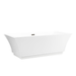 Vanity Art VA6817-S-ORB 59 Inch Freestanding White Acrylic Bathtub with Overflow And Pop-Up Drain - Vanity Art VA6817-S-ORB