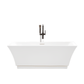 Vanity Art VA6817-S-PC 59 Inch Freestanding White Acrylic Bathtub with Overflow And Pop-Up Drain - Vanity Art VA6817-S-PC