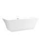 Vanity Art VA6817-S-TG 59 Inch Freestanding White Acrylic Bathtub with Overflow And Pop-Up Drain - Vanity Art VA6817-S-TG