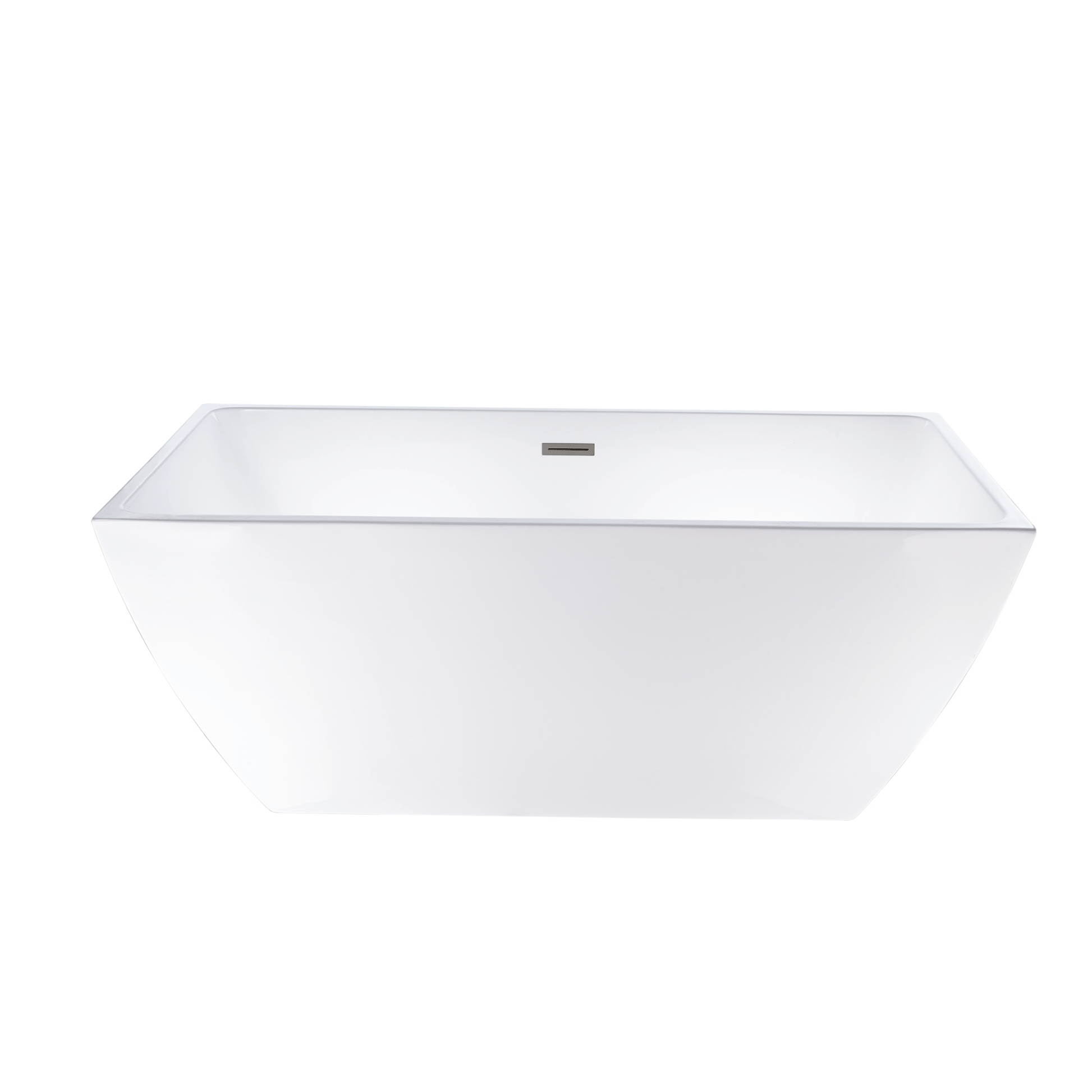 Vanity Art VA6821-LBN 67 Inch Freestanding White Acrylic Bathtub with Overflow And Pop-Up Drain - Vanity Art VA6821-LBN