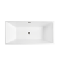 Vanity Art VA6821-LBN 67 Inch Freestanding White Acrylic Bathtub with Overflow And Pop-Up Drain - Vanity Art VA6821-LBN