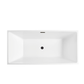 Vanity Art VA6821-LORB 67 Inch Freestanding White Acrylic Bathtub with Overflow And Pop-Up Drain - Vanity Art VA6821-LORB