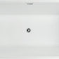 Vanity Art VA6821-LPC 67 Inch Freestanding White Acrylic Bathtub with Overflow And Pop-Up Drain - Vanity Art VA6821-LPC