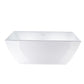 Vanity Art VA6821-LPW 67 Inch Freestanding White Acrylic Bathtub with Overflow And Pop-Up Drain - Vanity Art VA6821-LPW