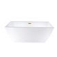 Vanity Art VA6821-LTG 67 Inch Freestanding White Acrylic Bathtub with Overflow And Pop-Up Drain - Vanity Art VA6821-LTG