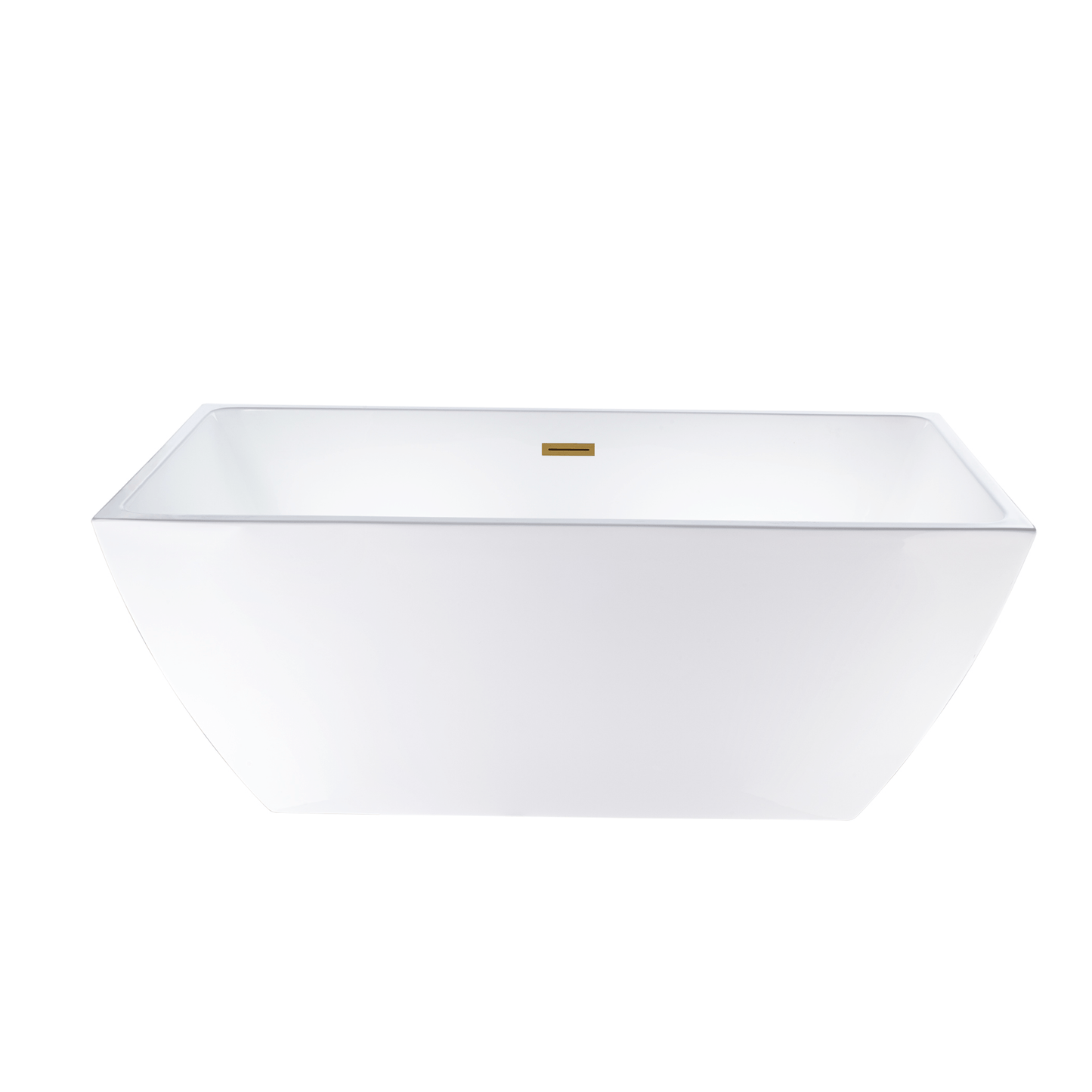 Vanity Art VA6821-LTG 67 Inch Freestanding White Acrylic Bathtub with Overflow And Pop-Up Drain - Vanity Art VA6821-LTG